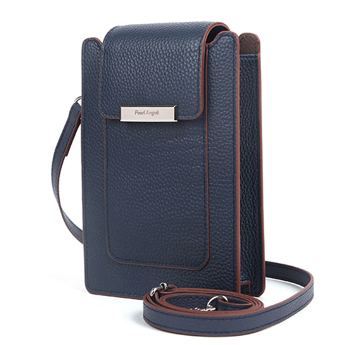 Pearl Angeli Weiches Echtes Leder Handy Umhängetasche - Handytasche Geldbörse Damen RFID Schutz kleine Crossbody Tasche